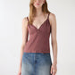 Women's V-neck Top with Ruffles