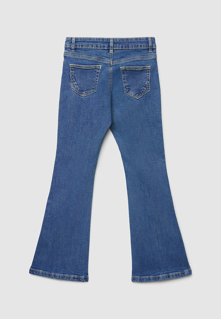 Long Flared Jeans with Pockets for Girls