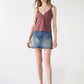 Women's V-neck Top with Ruffles
