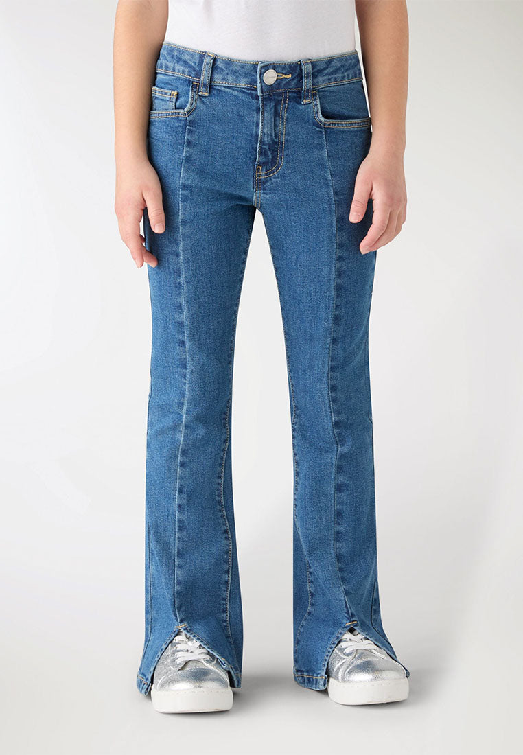 Long Flared Jeans with Pockets for Girls
