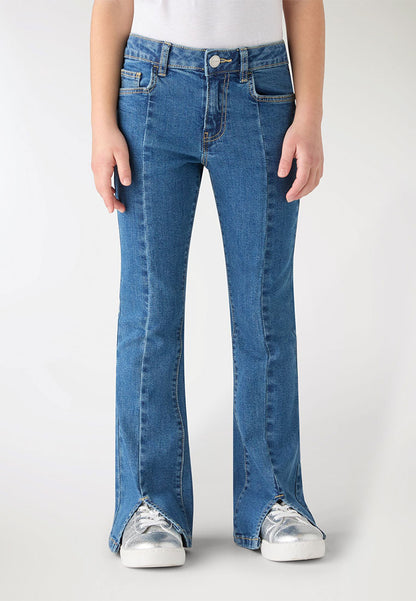 Long Flared Jeans with Pockets for Girls