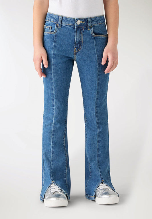 Long Flared Jeans with Pockets for Girls