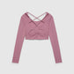 Women's Long-Sleeve Strappy Active Crop Top