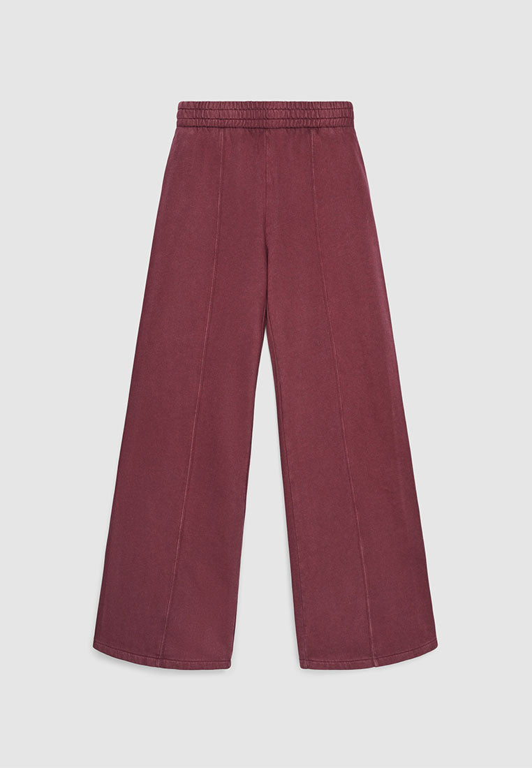 Women's Pintuck Wide-Leg Sweatpants