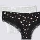 Women's Heart Print Lace-Trimmed Brazilian Slip