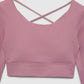 Women's Long-Sleeve Strappy Active Crop Top