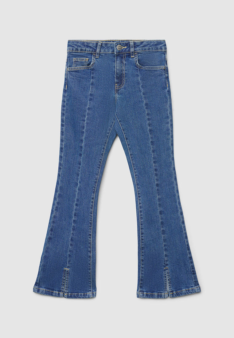 Long Flared Jeans with Pockets for Girls
