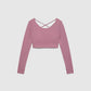 Women's Long-Sleeve Strappy Active Crop Top