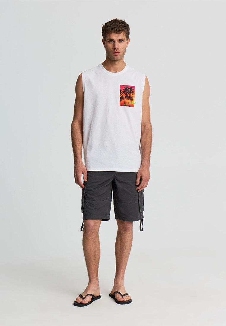Men's Palm tree print Sleeveless Top