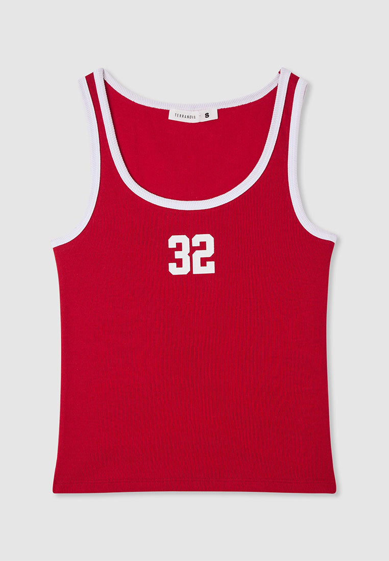 Women's Constracting Trim Tank Top