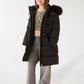 Long padded jacket with hood for Girls