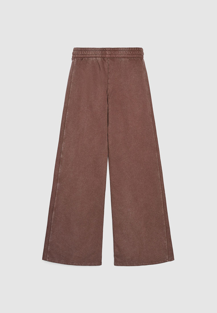 Women's Pintuck Wide-Leg Sweatpants