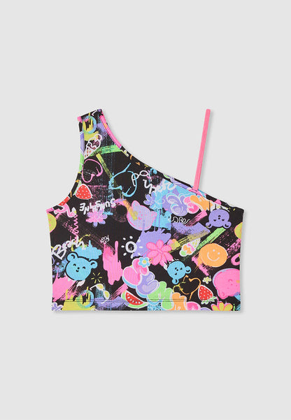 Single-Strap Midriff Top for Girls
