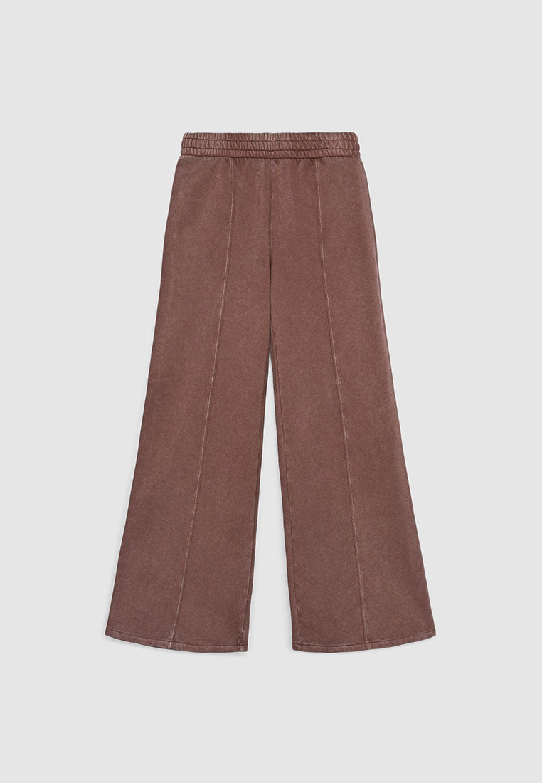 Women's Pintuck Wide-Leg Sweatpants