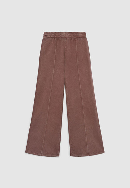 Women's Pintuck Wide-Leg Sweatpants