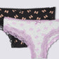 Women's Bow Print Lace-Trimmed Slip