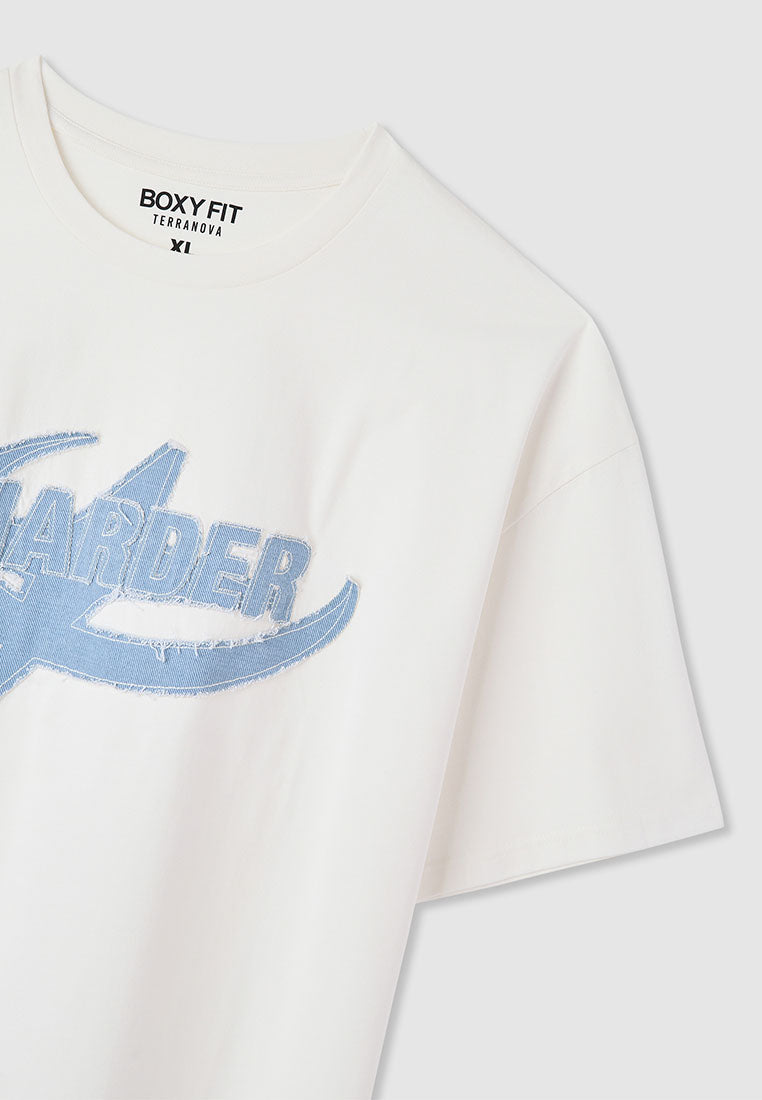 Men's Boxy T-shirt with lettering print