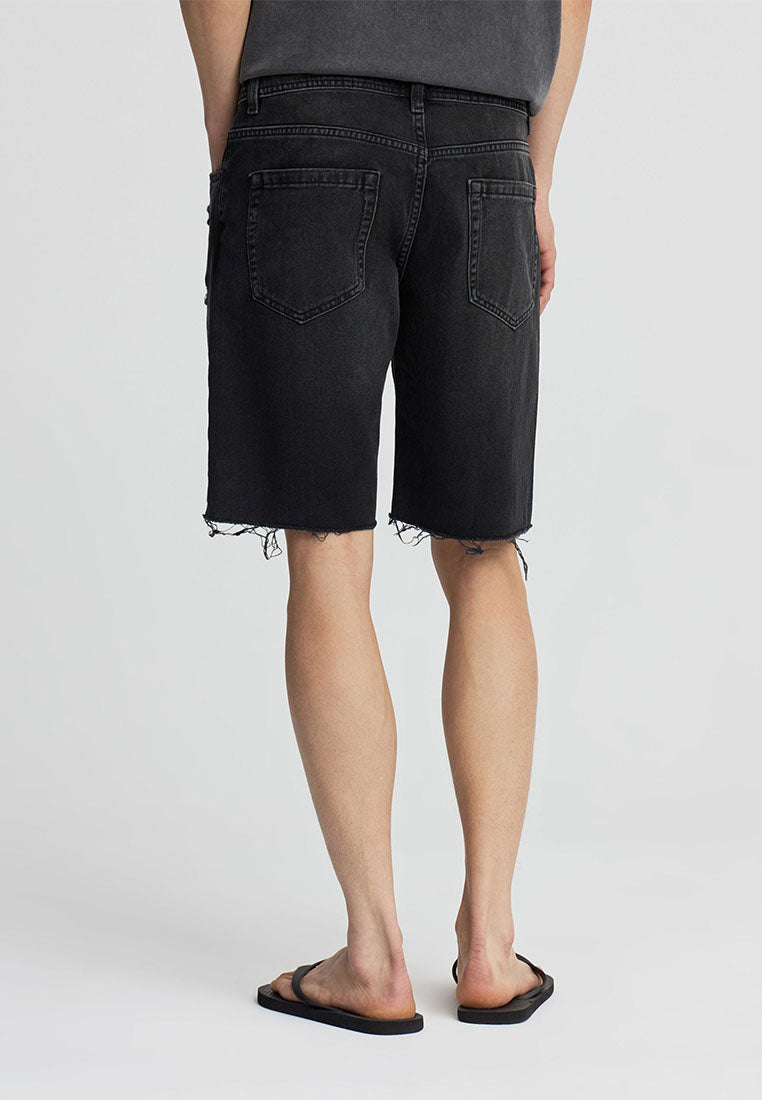 Men's Ripped Denim Shorts