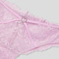 Women's Floral Lace Bikini Panties with Rhinestone Heart