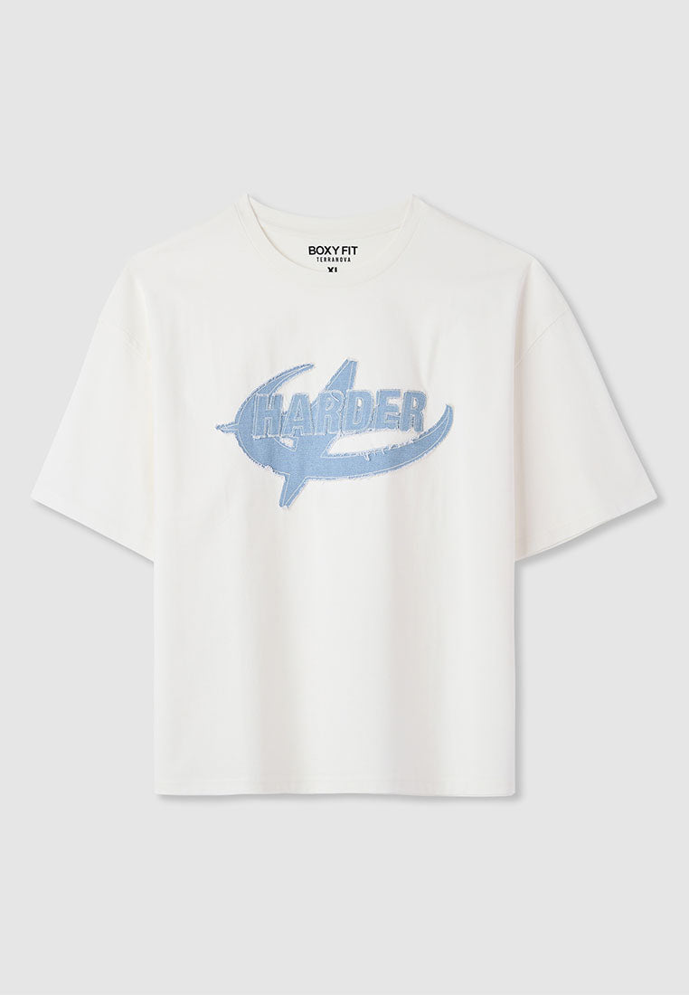 Men's Boxy T-shirt with lettering print