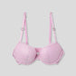Women's Rhinestone Heart Detail Bra
