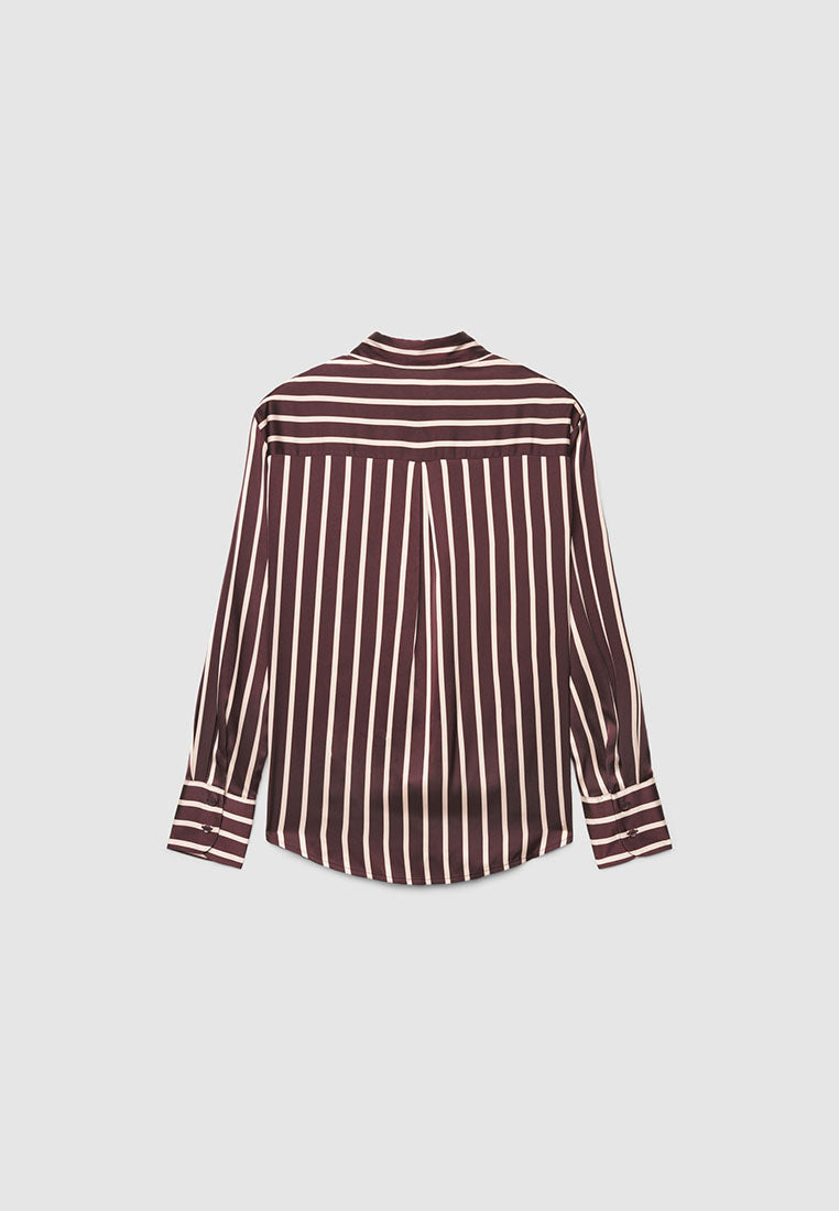 Women's Striped Button-Down Blouse