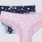 Women's Heart Print Lace-Trimmed Brazilian Slip