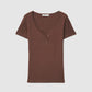 Plain coloured crew neck T-shirt