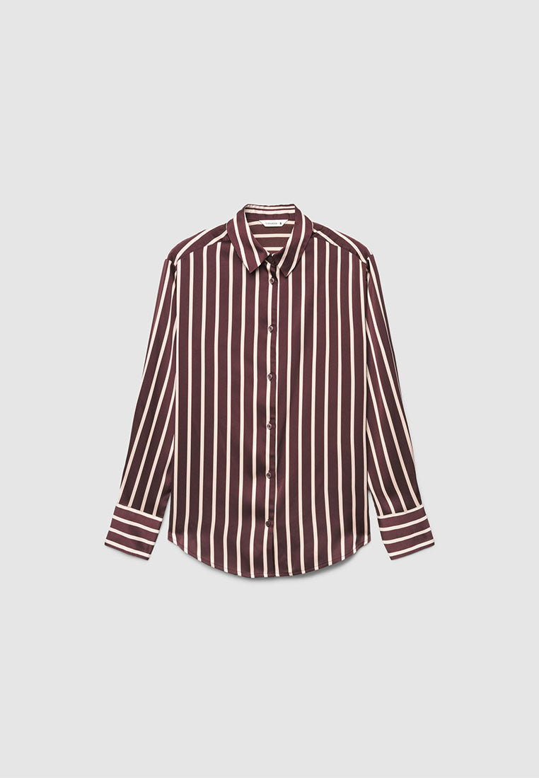 Women's Striped Button-Down Blouse