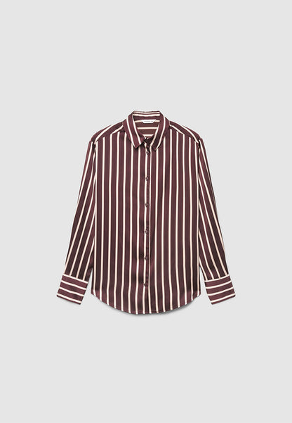 Women's Striped Button-Down Blouse