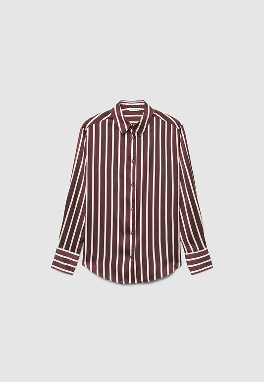 Women's Striped Button-Down Blouse