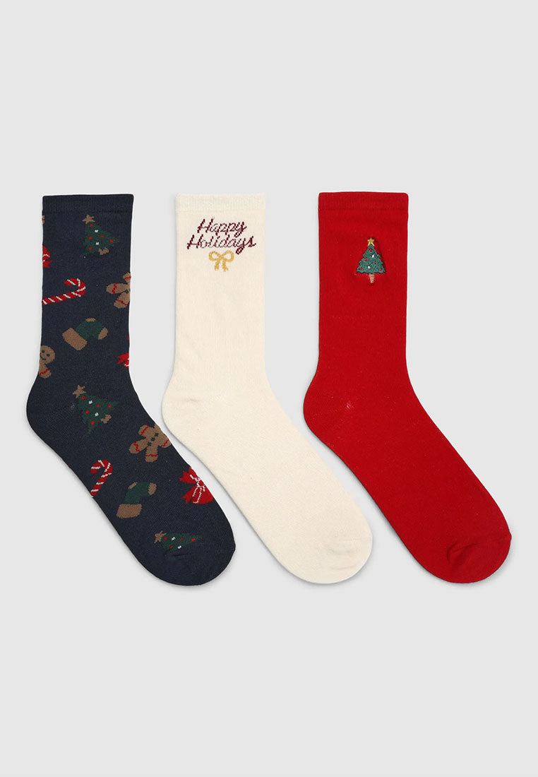 Women's Pack of 3 Christmas Stockings