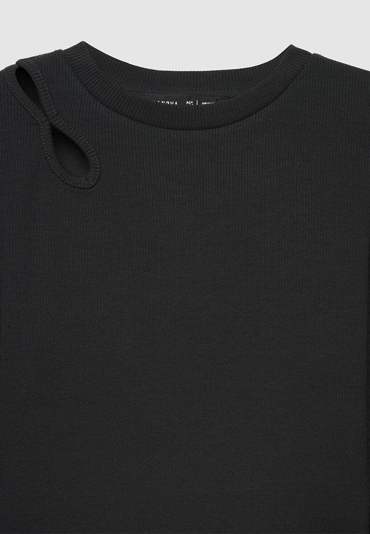 Keyhole Detail Long Sleeve Top for Girls