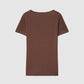 Plain coloured crew neck T-shirt