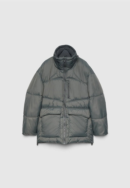Men's High-Collar Quilted Puffer Jacket