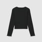 Keyhole Detail Long Sleeve Top for Girls