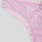Women's Floral Lace Bikini Panties with Rhinestone Heart