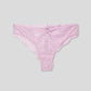 Women's Floral Lace Bikini Panties with Rhinestone Heart