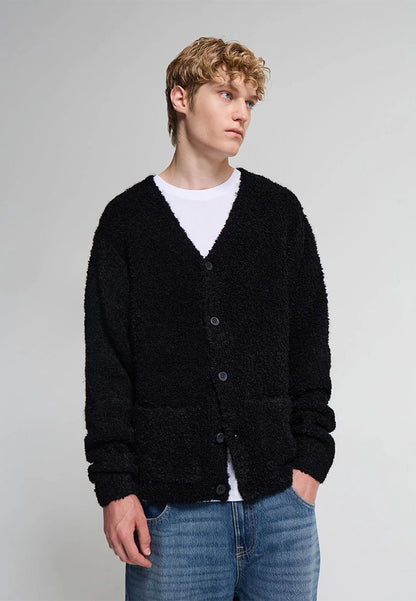 Men's Solid colour maxi cardigan