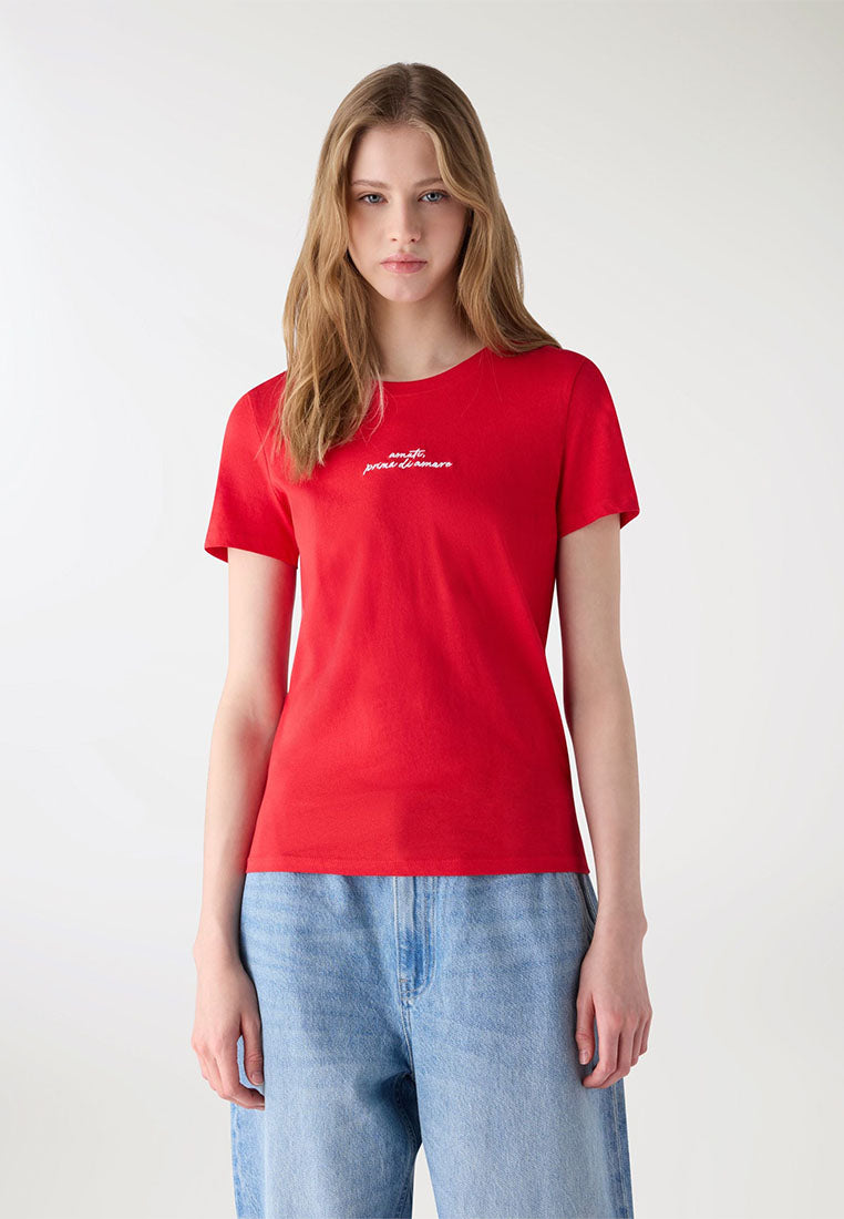 Women's Embroidered Short Sleeve T-Shirt