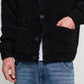 Men's Solid colour maxi cardigan