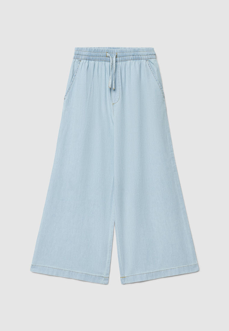 Long Plain Coloured Jeans Trousers for Girls