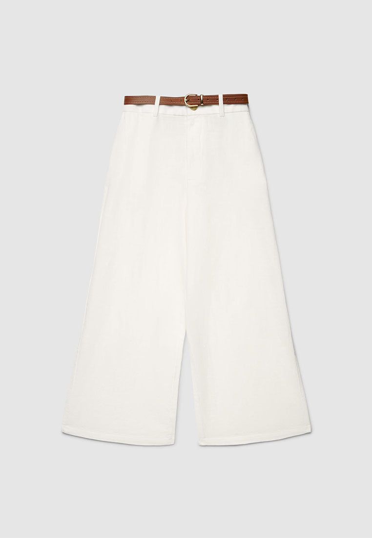 Women's Linen-look Crop Trousers