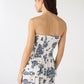 Women's Floral Print Ruffle Bandeau Dress