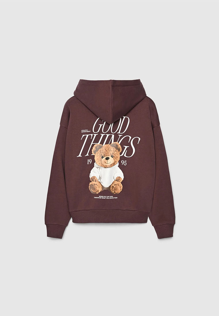 Women's Hoodie with teddy bear print