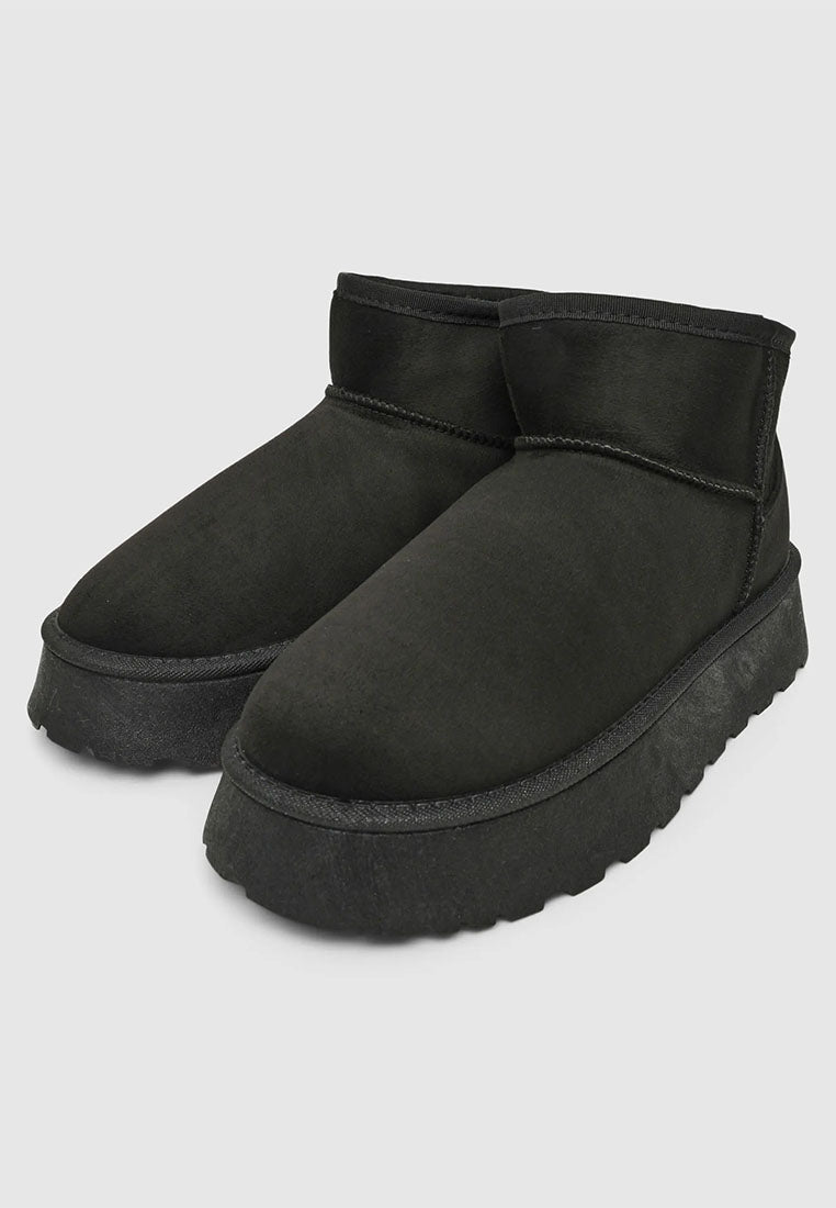 Women's Suede-Effect Platform Ankle Boots