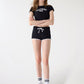 Women's Two-tone Tracksuit Shorts