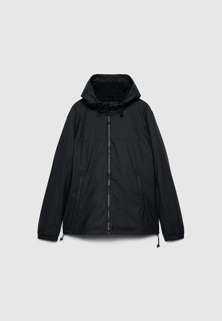 Men's Hooded Windbreaker Utility Jacket