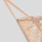 Women's Floral Lace Strappy Thong Panties
