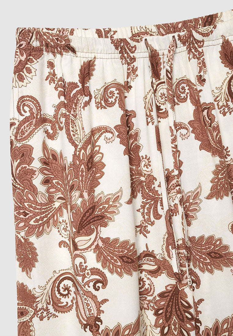 Women's Paisley Wide-leg Trousers